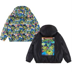 TMNT x Andy & Evan® | Comic Book Print Reversible Ninja Turtles Black Jacket